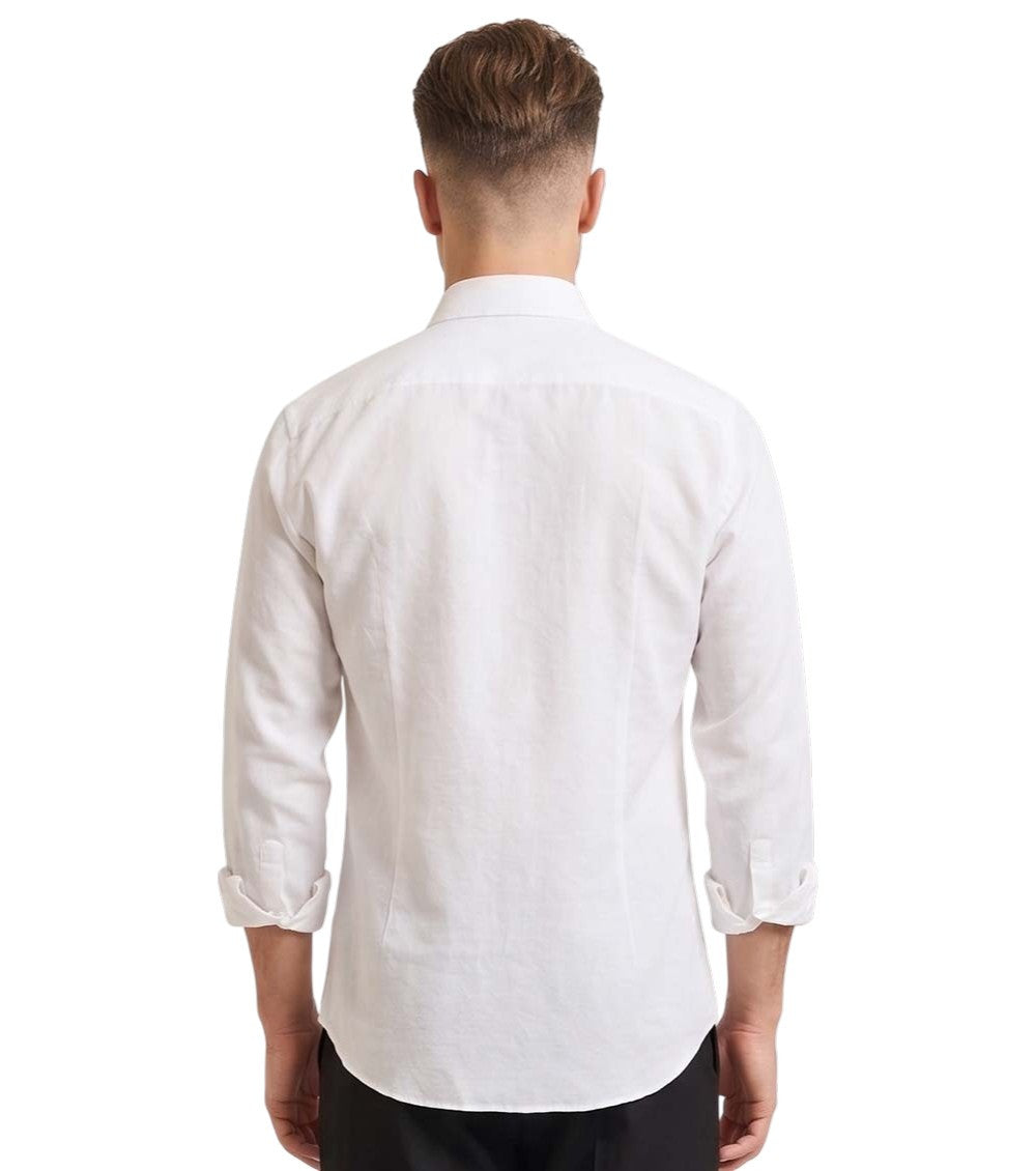 White Regular Solid Shirts 2
