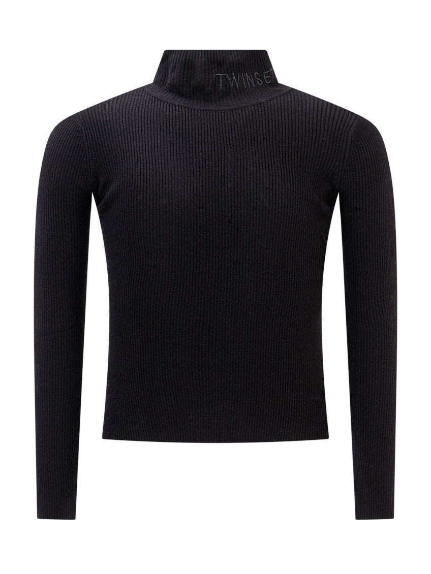 Kids Black Knitted Sweater 1