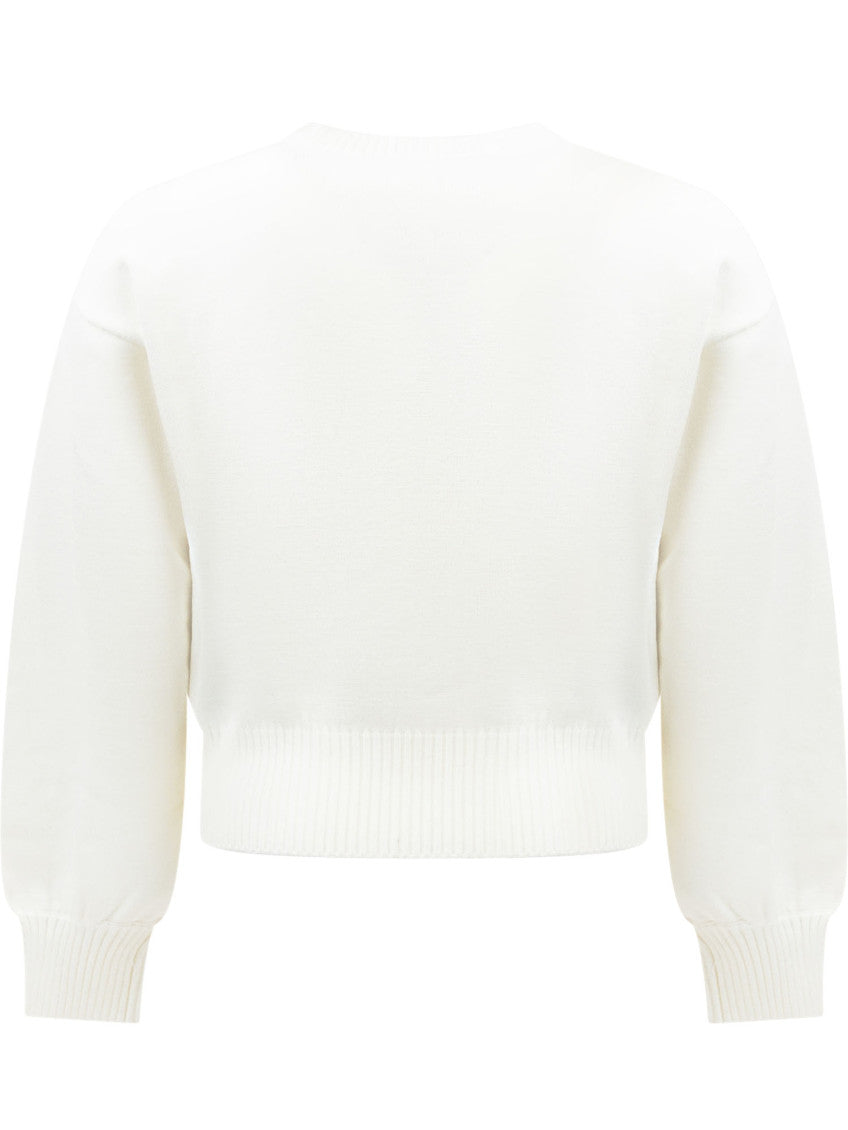 Kids White Logo Sweater 2
