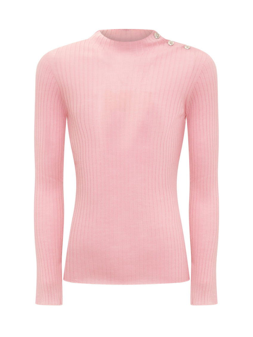 Kids Pink Knitted Sweater 1