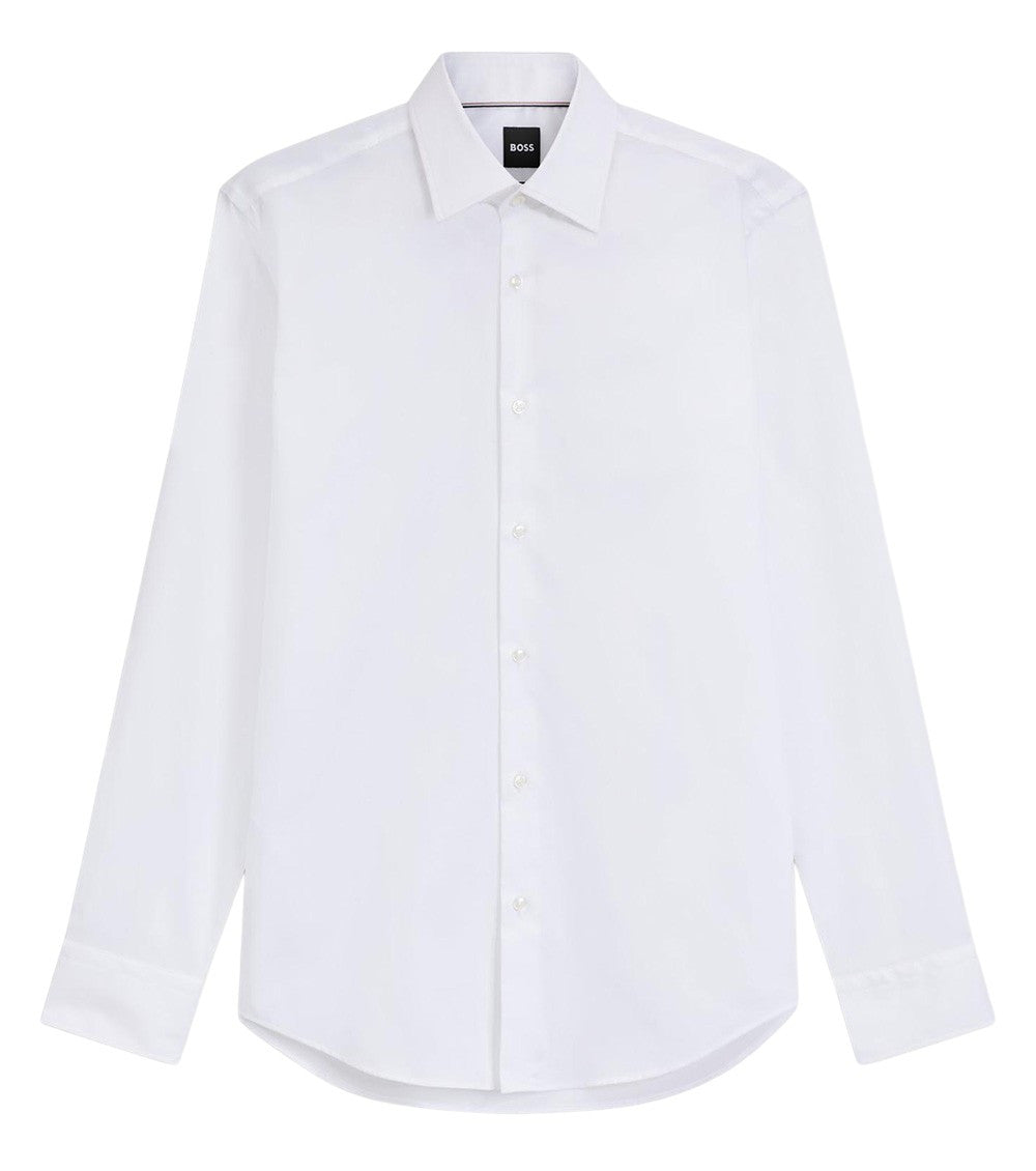 White Regular Solid Shirts 1