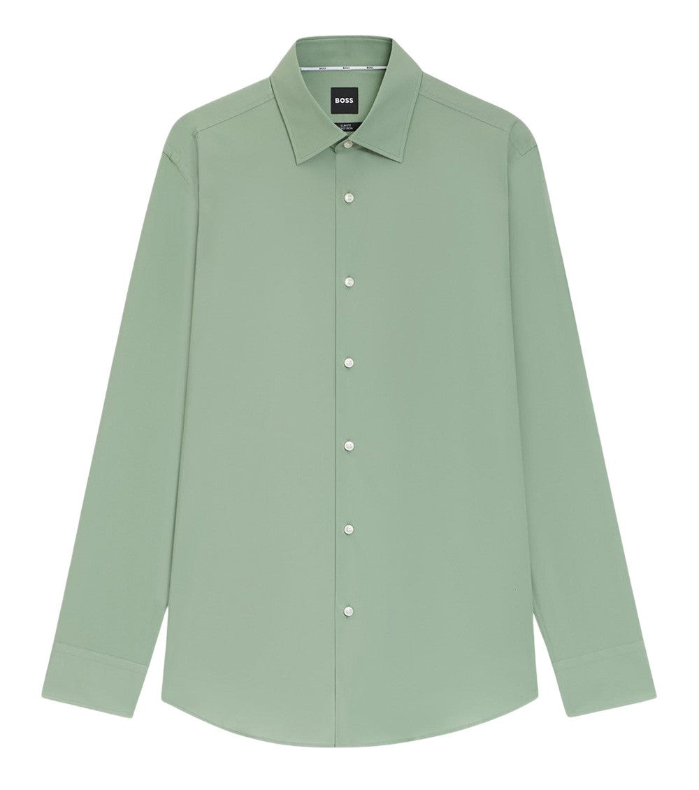 Green Relaxed Solid Shirts 1