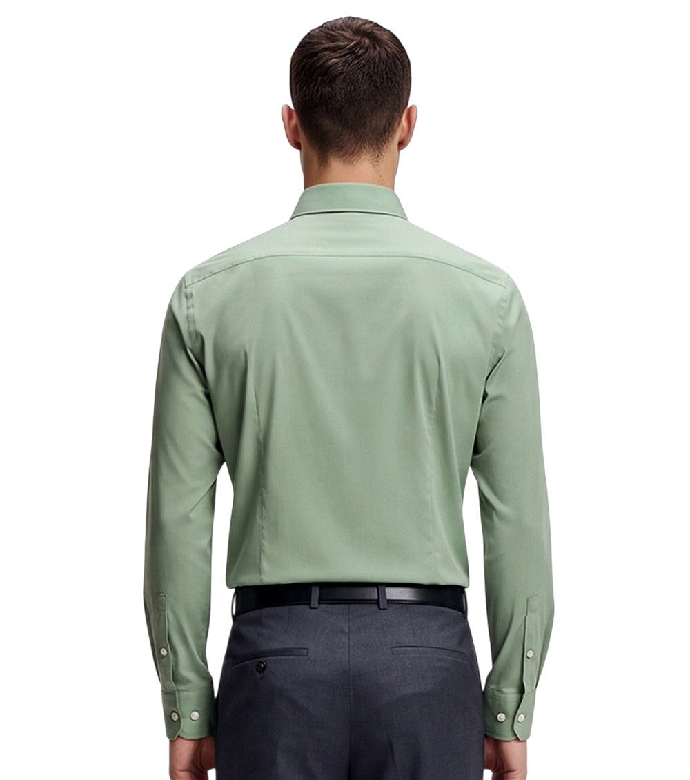 Green Relaxed Solid Shirts 3