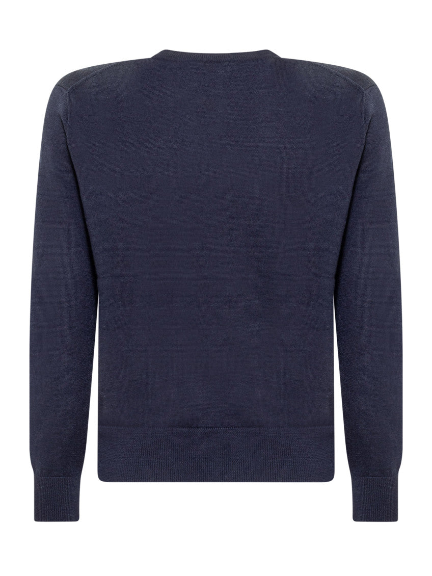 Blue Solid Sweater 2