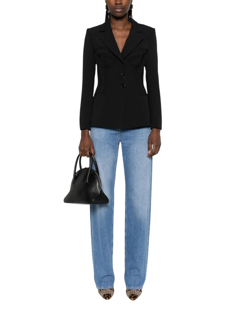 Sky Blue Straight Mid Rise Jeans 1
