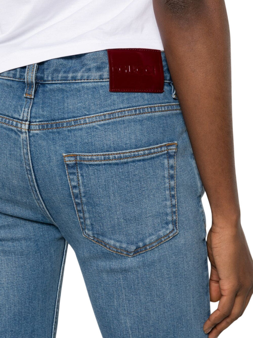 Sky Blue Slim Mid Rise Jeans 4