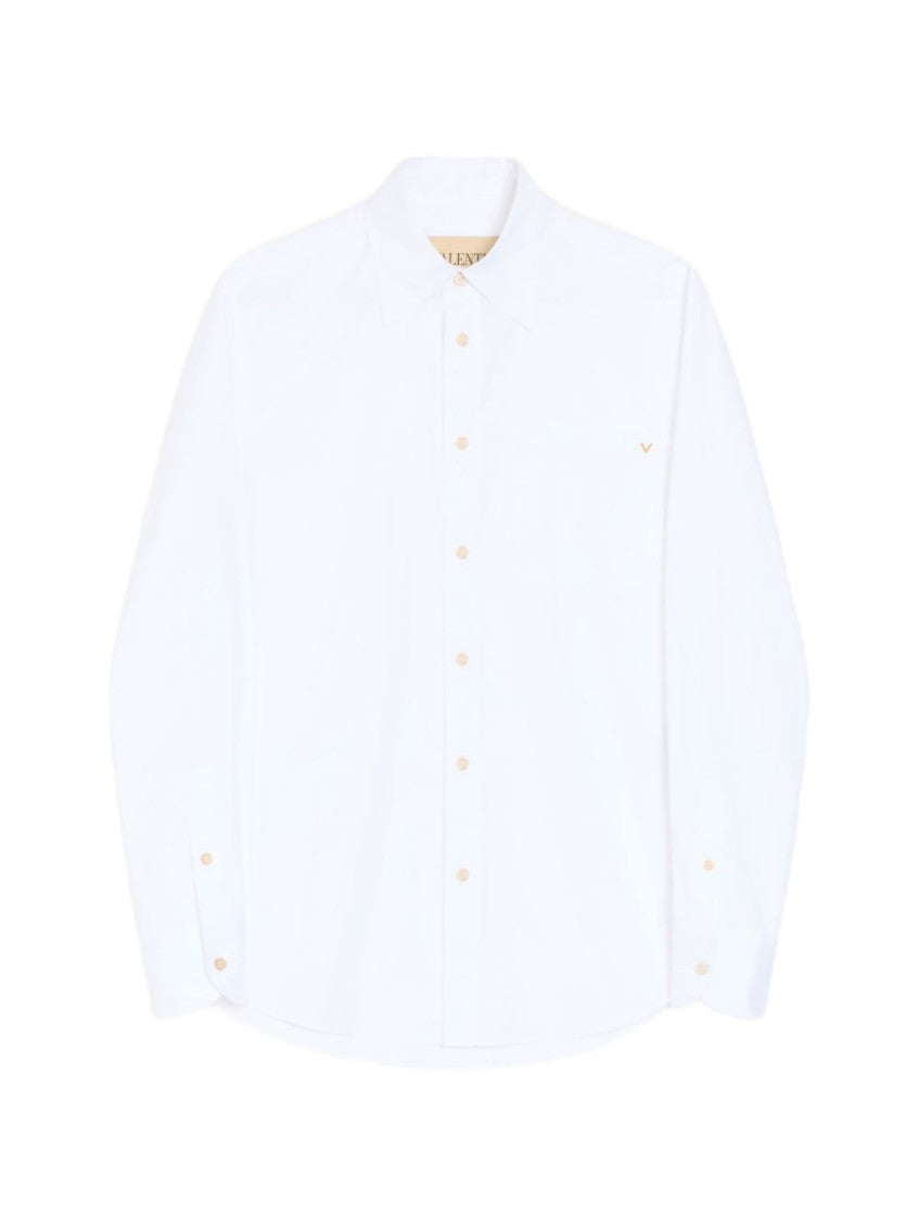 White Regular Logo Shirts 1