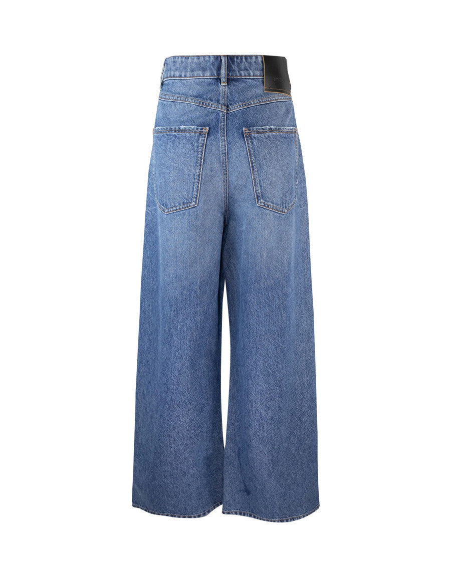 Blue Oversized Low Rise Jeans 2