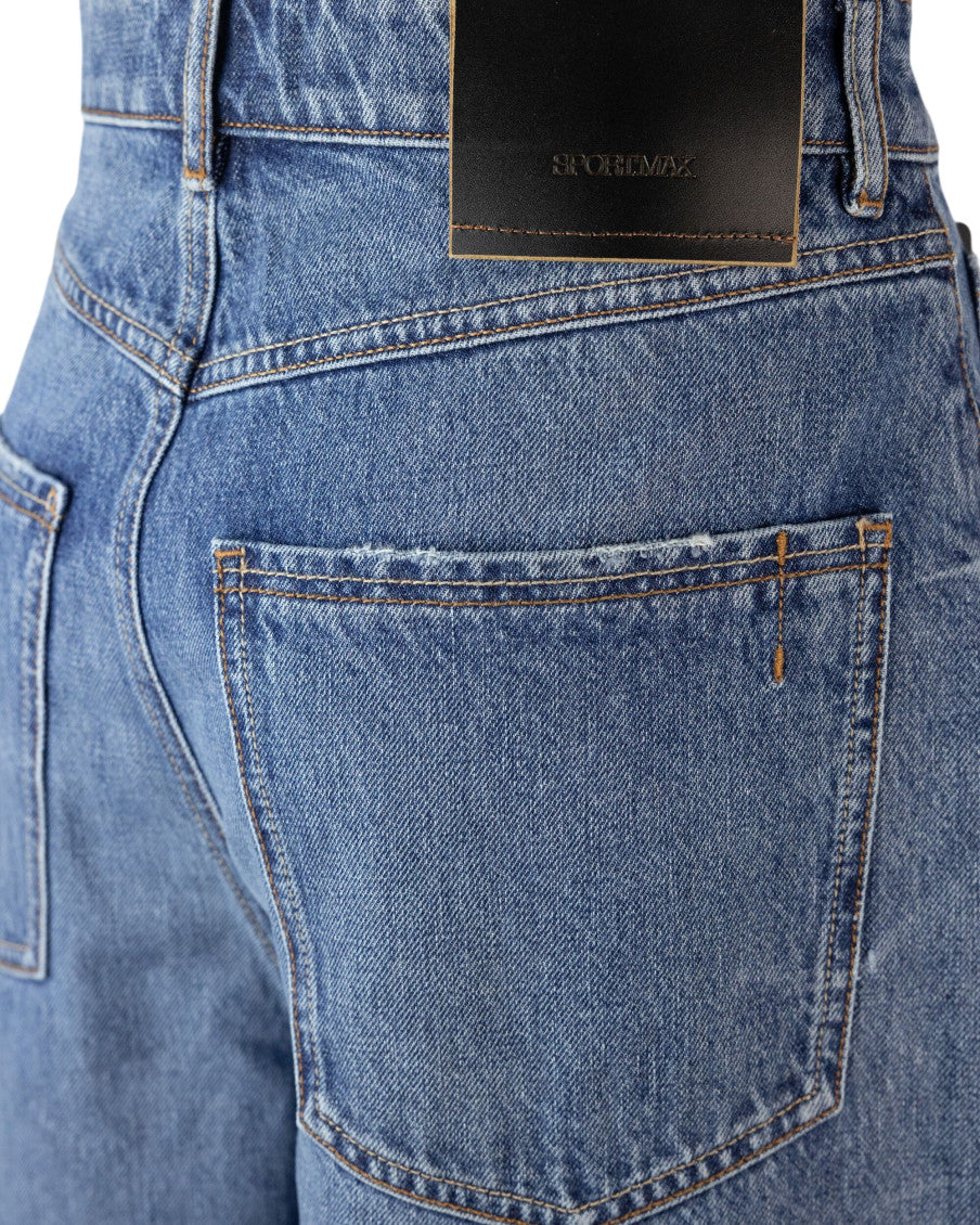 Blue Oversized Low Rise Jeans 4