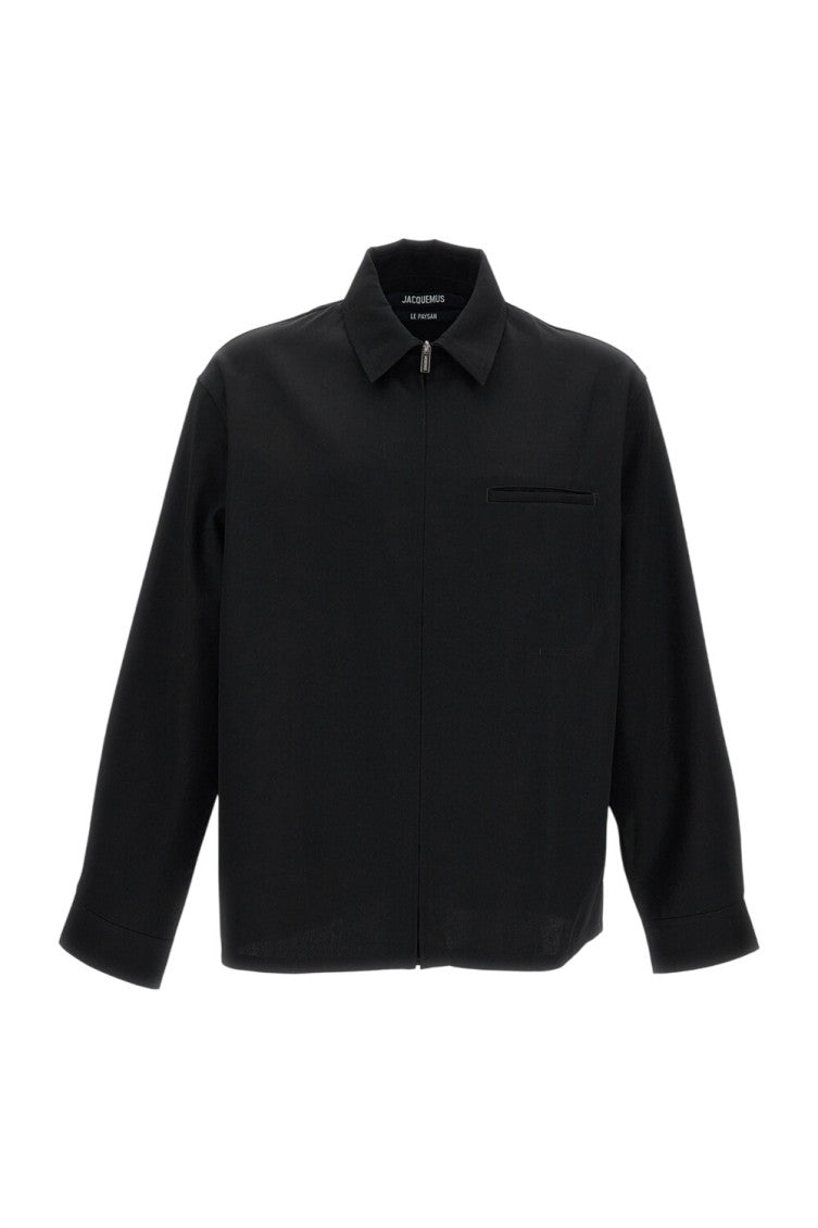 Black Regular Solid Shirts 1