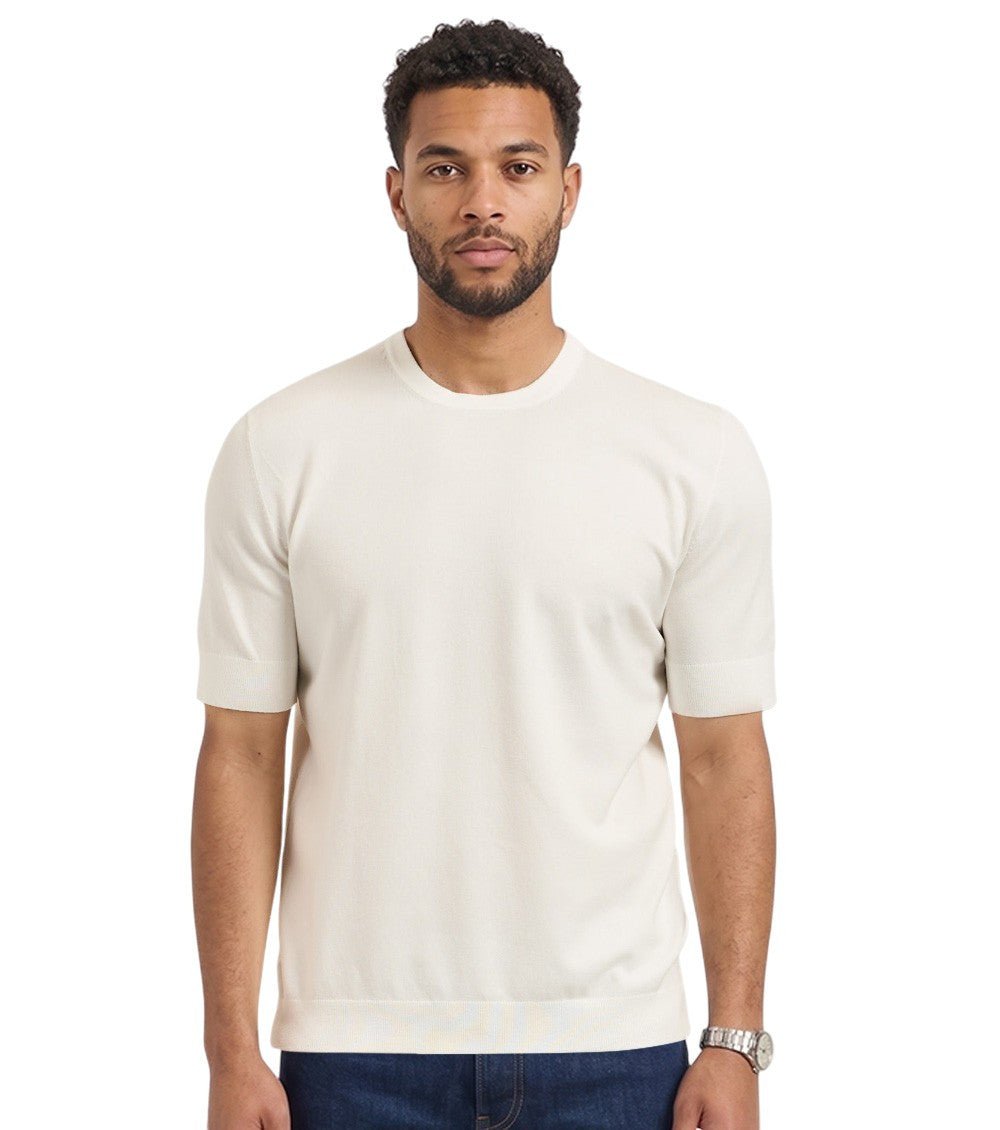White Crew Neck T-Shirts 1