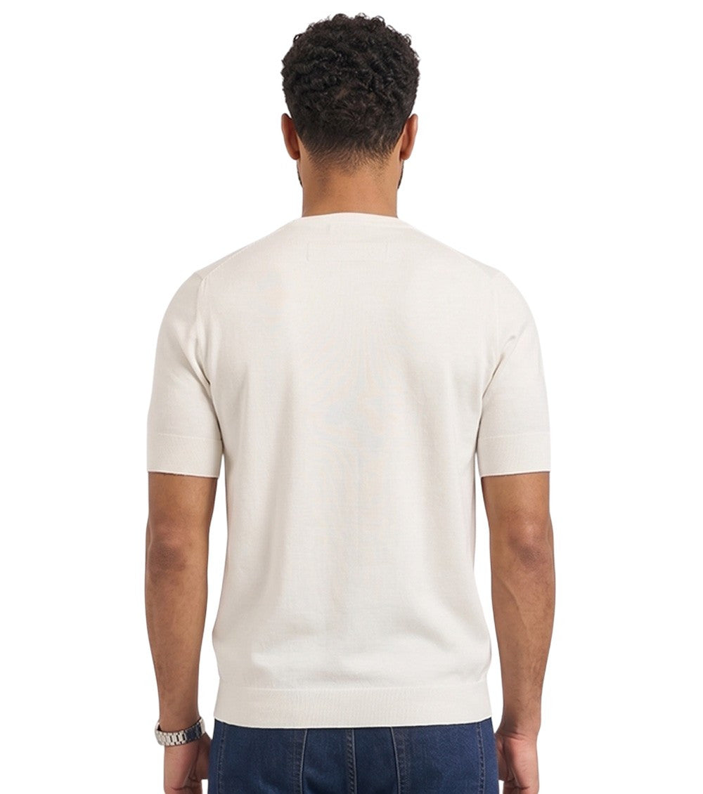 White Crew Neck T-Shirts 2