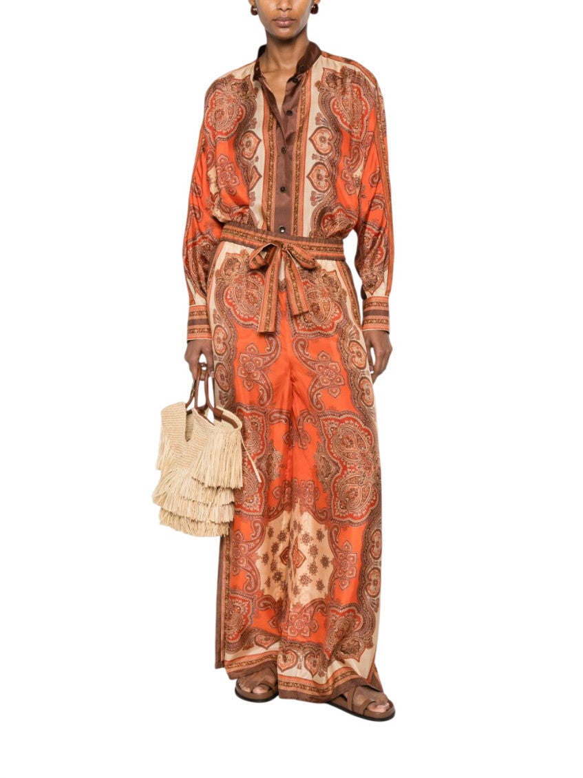 Orange Relaxed Paisley Shirt 2