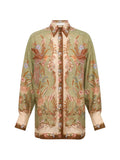 Green Loose Printed Shirt 1