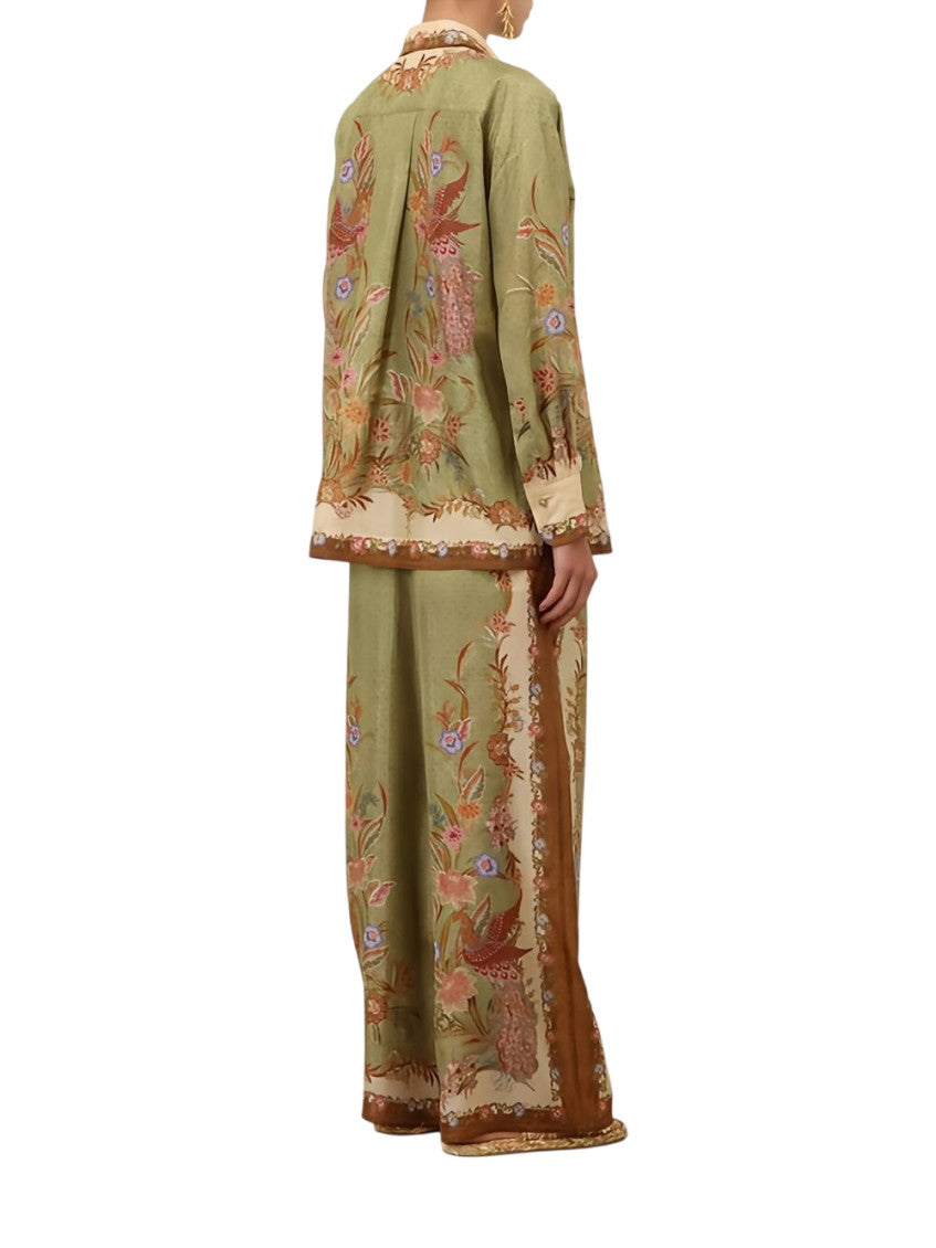 Green Loose Printed Shirt 3