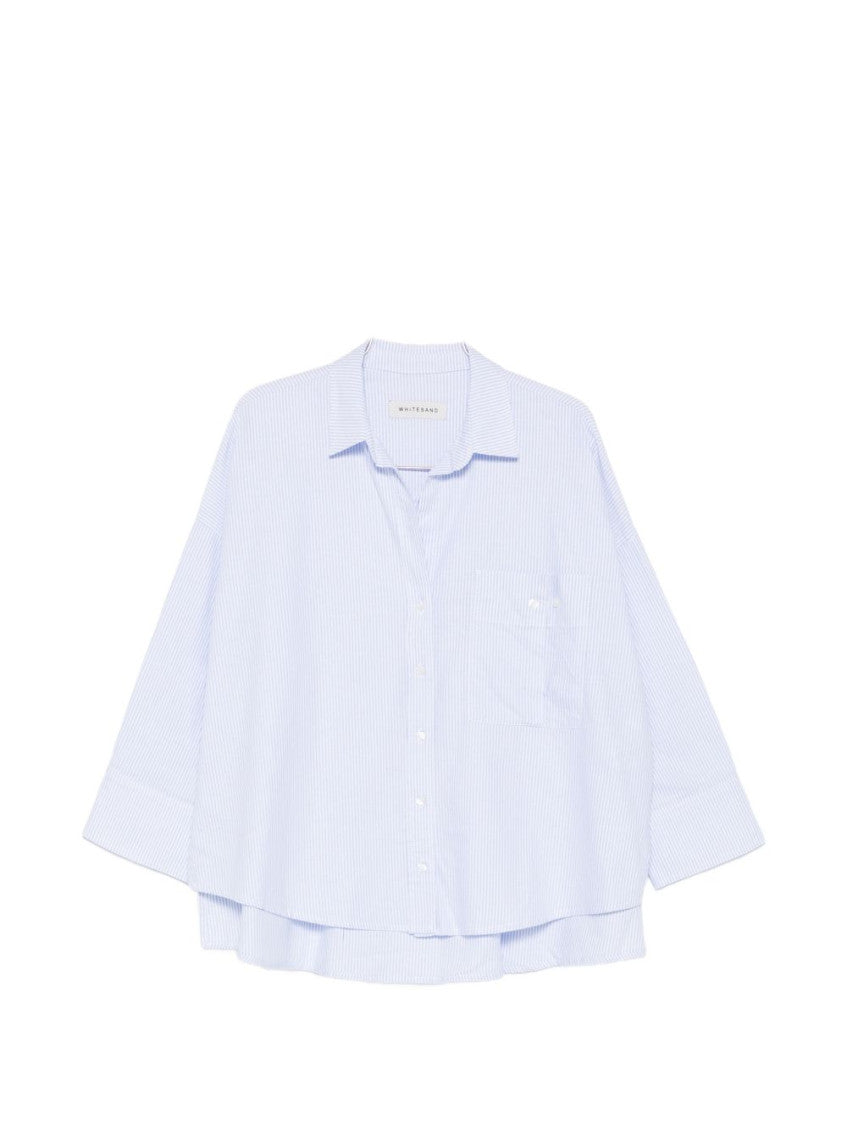 Sky Blue Loose Stripes Shirt 1