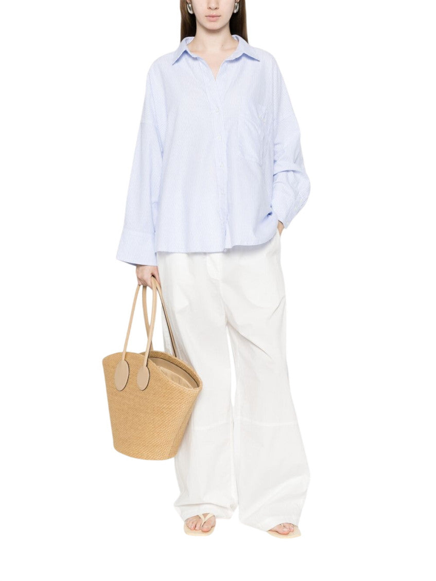 Sky Blue Loose Stripes Shirt 2