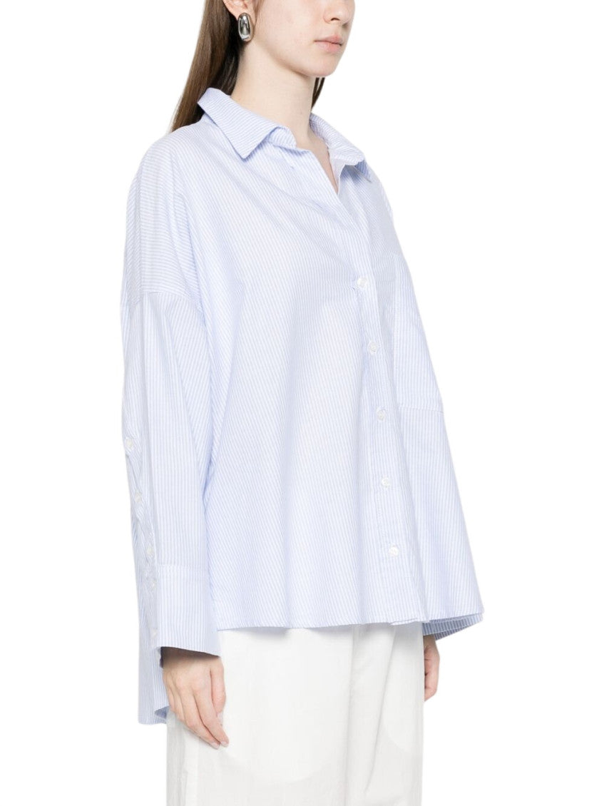 Sky Blue Loose Stripes Shirt 5