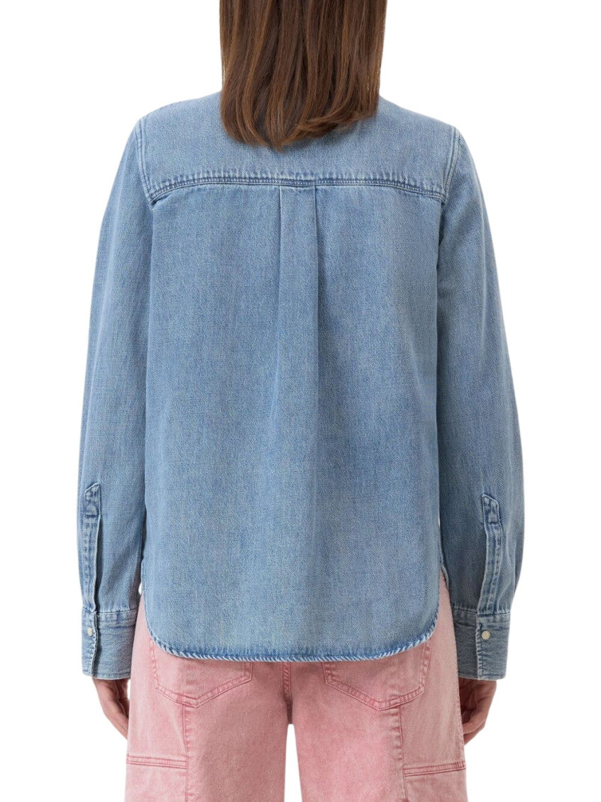 Sky Blue Regular Solid Shirt 3