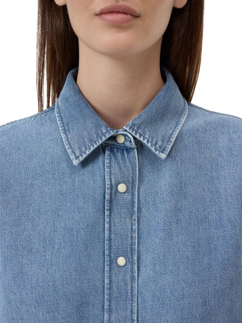 Sky Blue Regular Solid Shirt 4