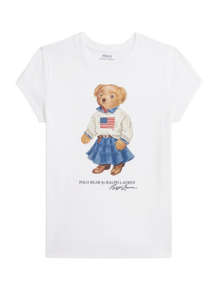 Kids White Graphic T-Shirt 1