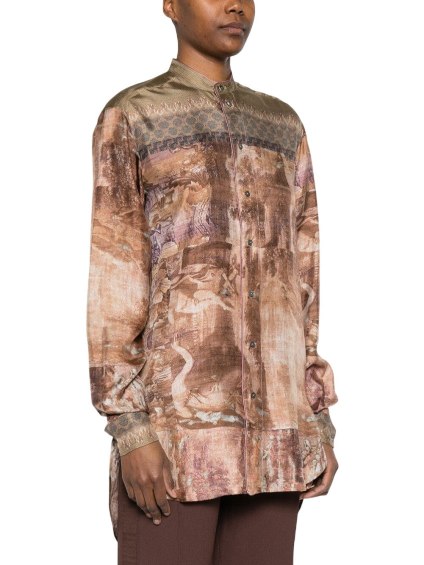 Green Relaxed Printed Shirt 4