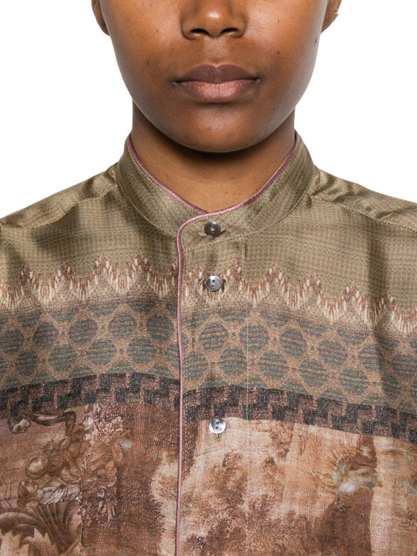 Green Relaxed Printed Shirt 5