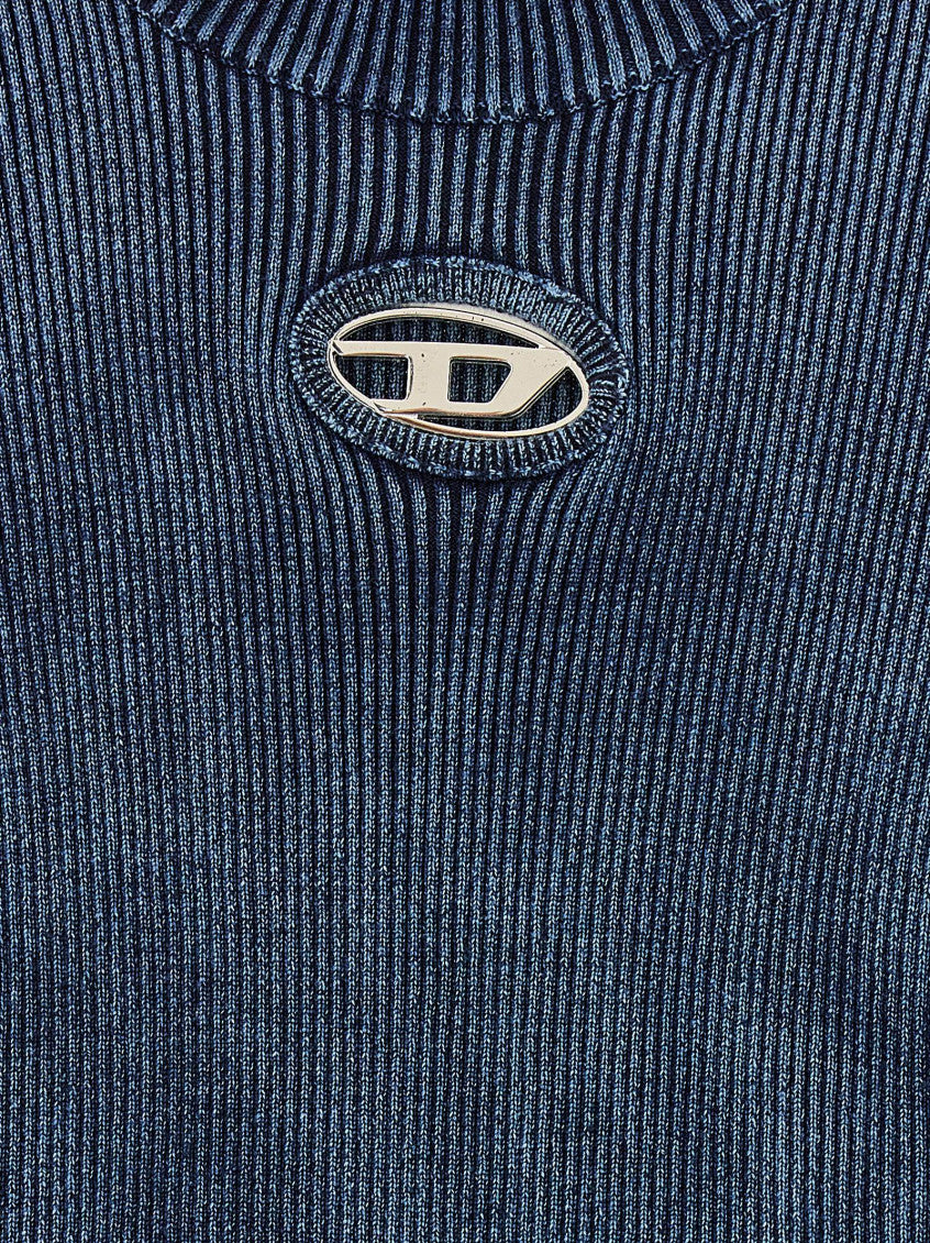 Blue High Neck Sweater 4