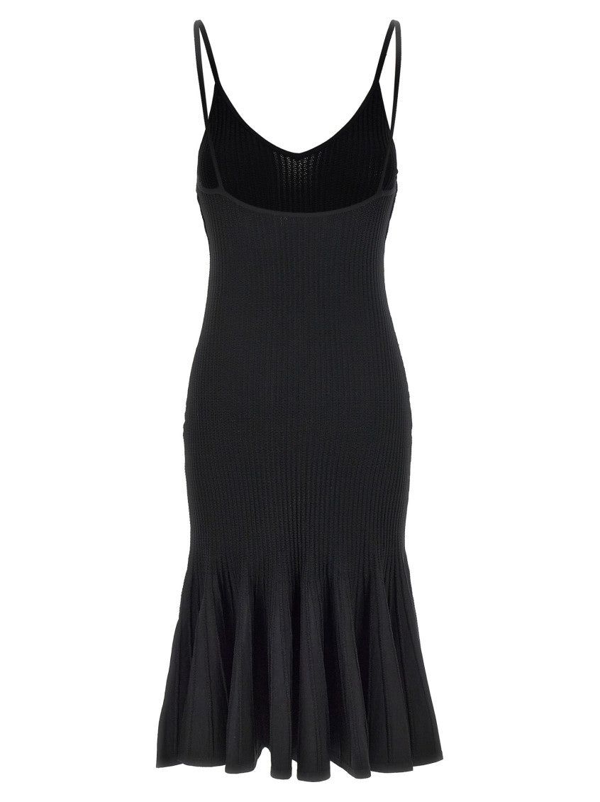 Black V-neck Dress 2
