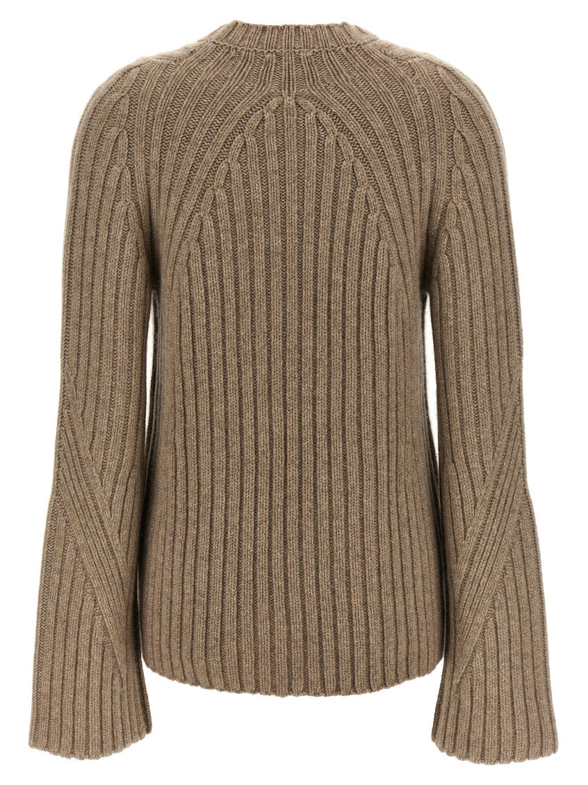 Beige Crewneck Sweater 2