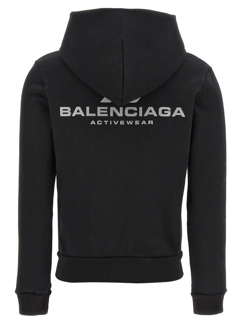 Black Logo print hoodie 2