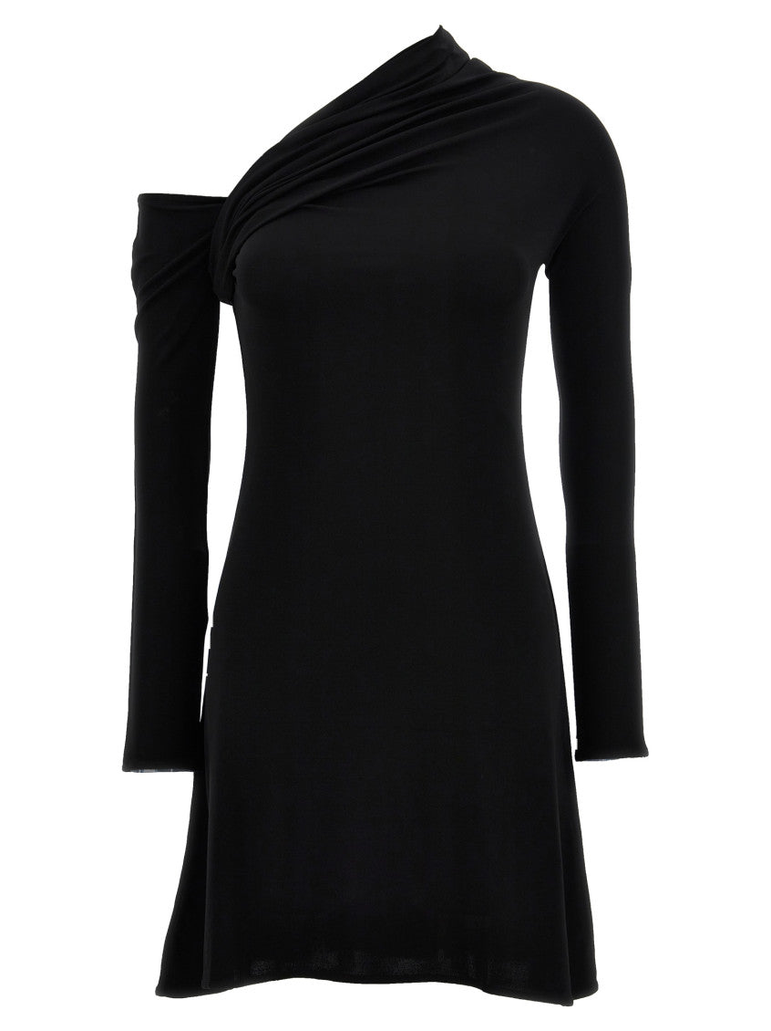 Black 'Twist Crepe Mini' dress 1