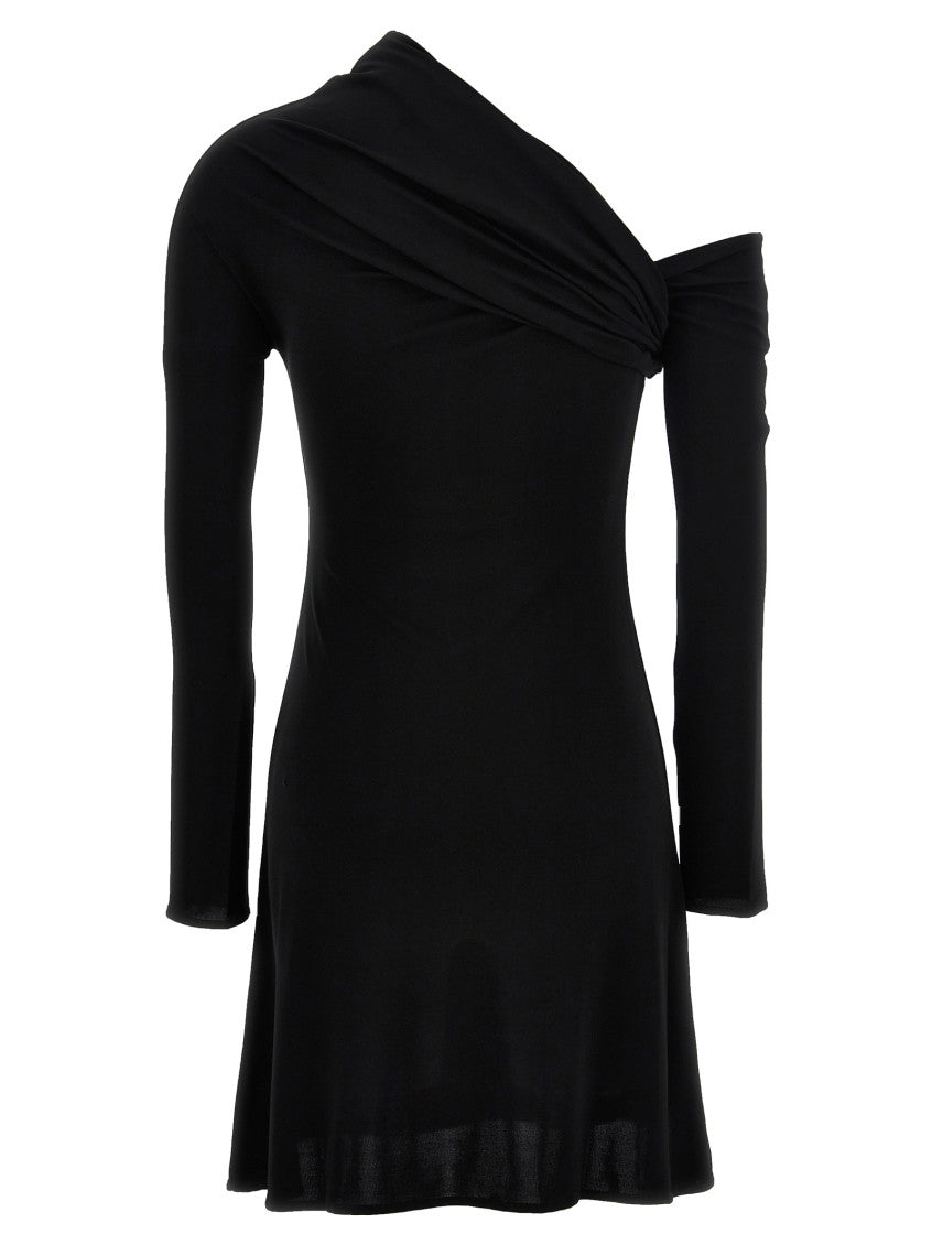 Black 'Twist Crepe Mini' dress 2