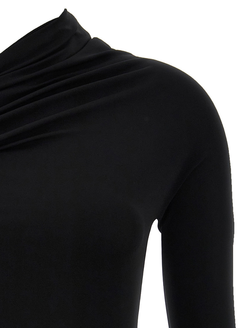 Black 'Twist Crepe Mini' dress 3