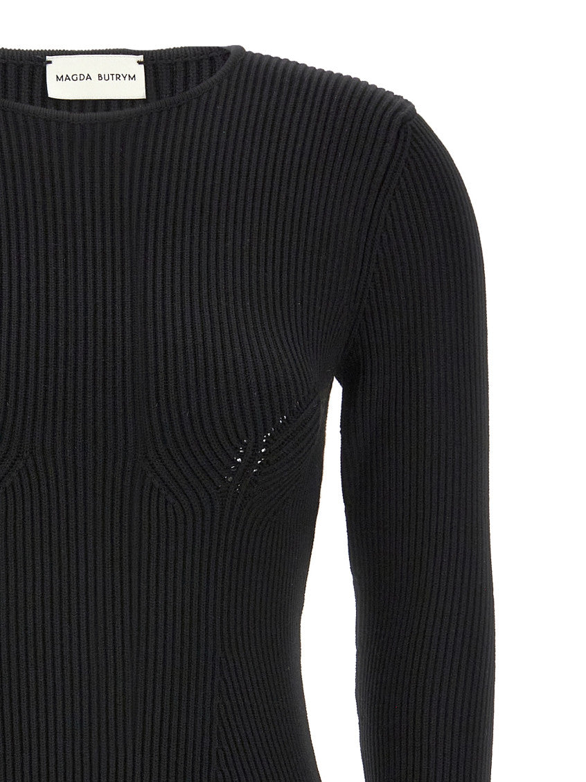 Black Round Neckline Sweater 3