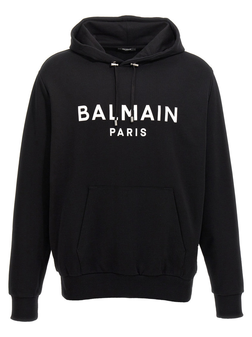 Black Logo Print Hoodie 1