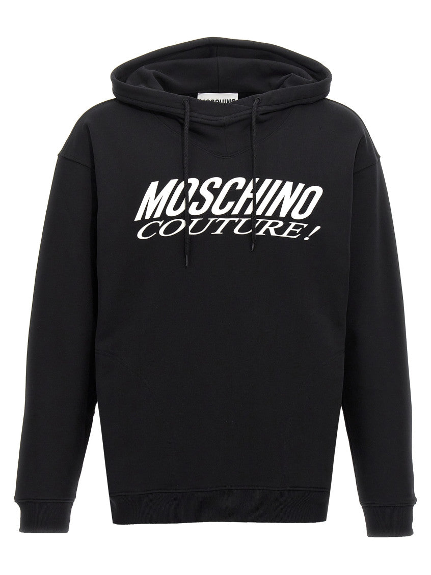 Black Logo Print Hoodie 1