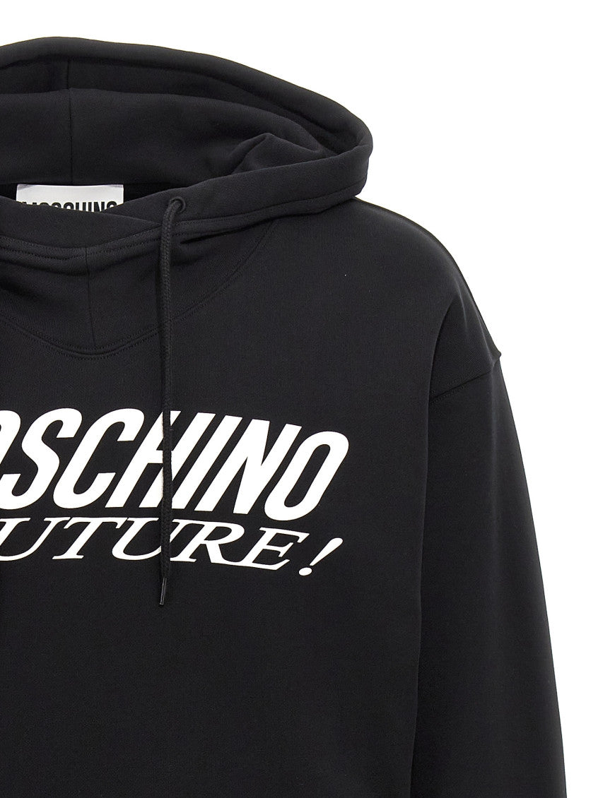 Black Logo Print Hoodie 3
