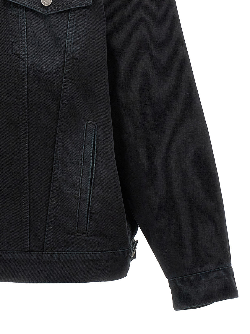 Black Logo print jacket 4