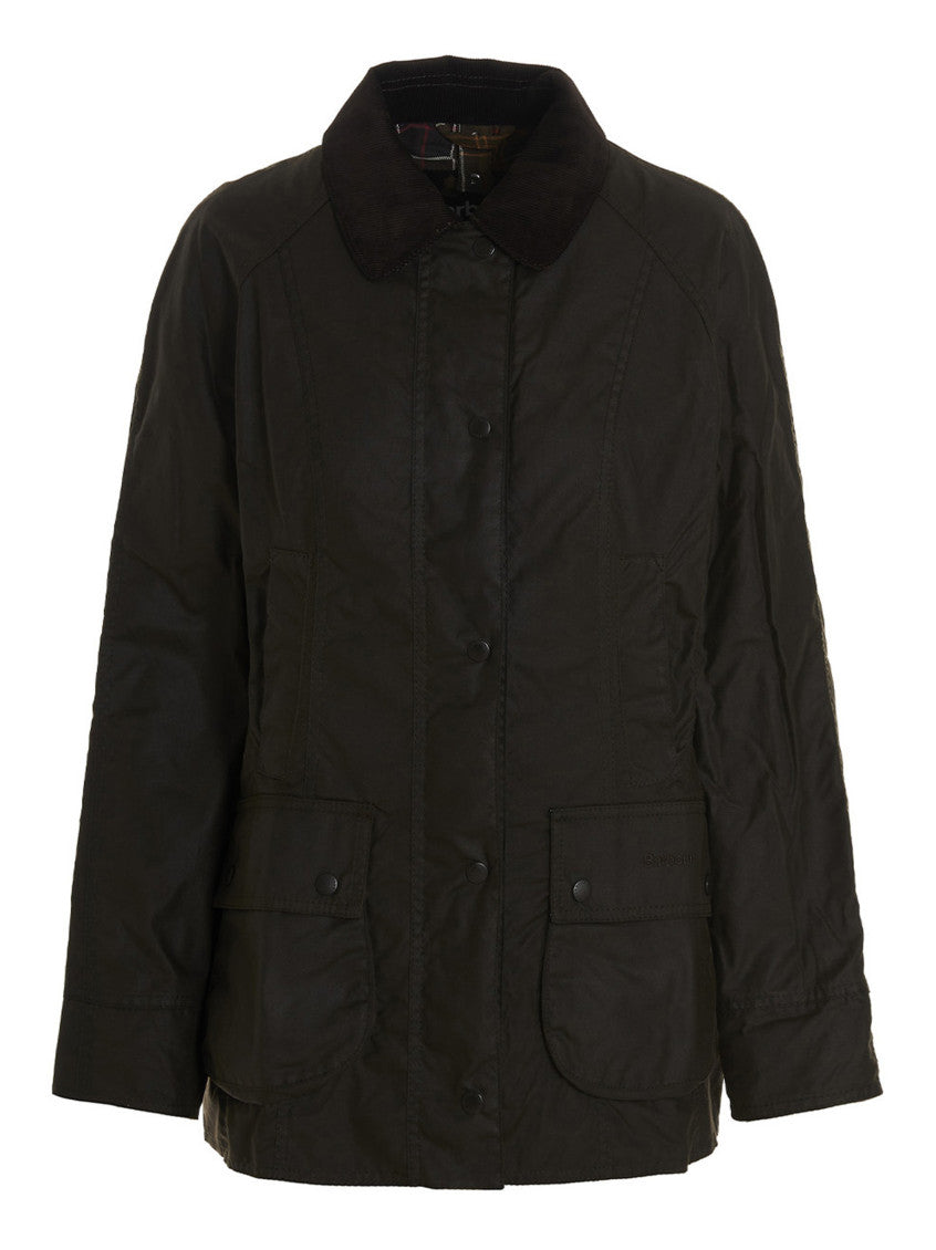 Green 'Classic Beadnell Wax' jacket 1