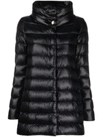 Black Amelia midi down jacket 1