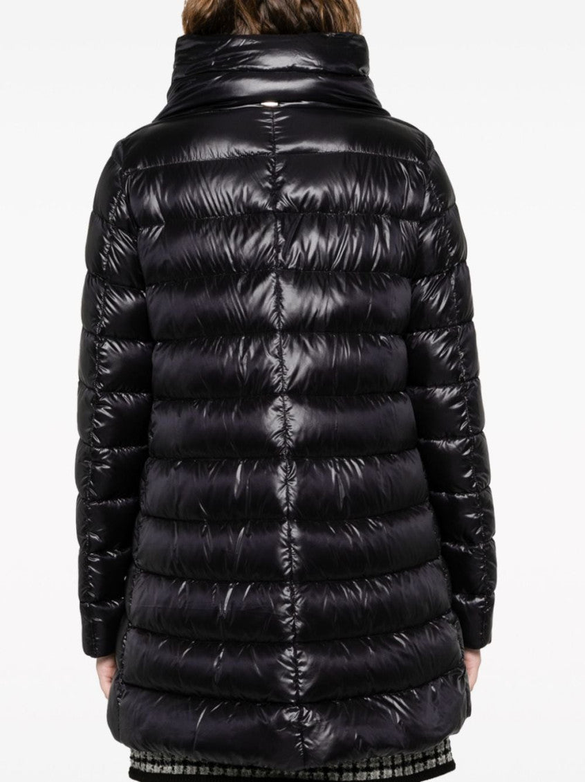 Black Amelia midi down jacket 2