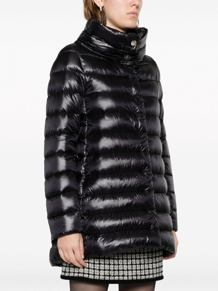 Black Amelia midi down jacket 3