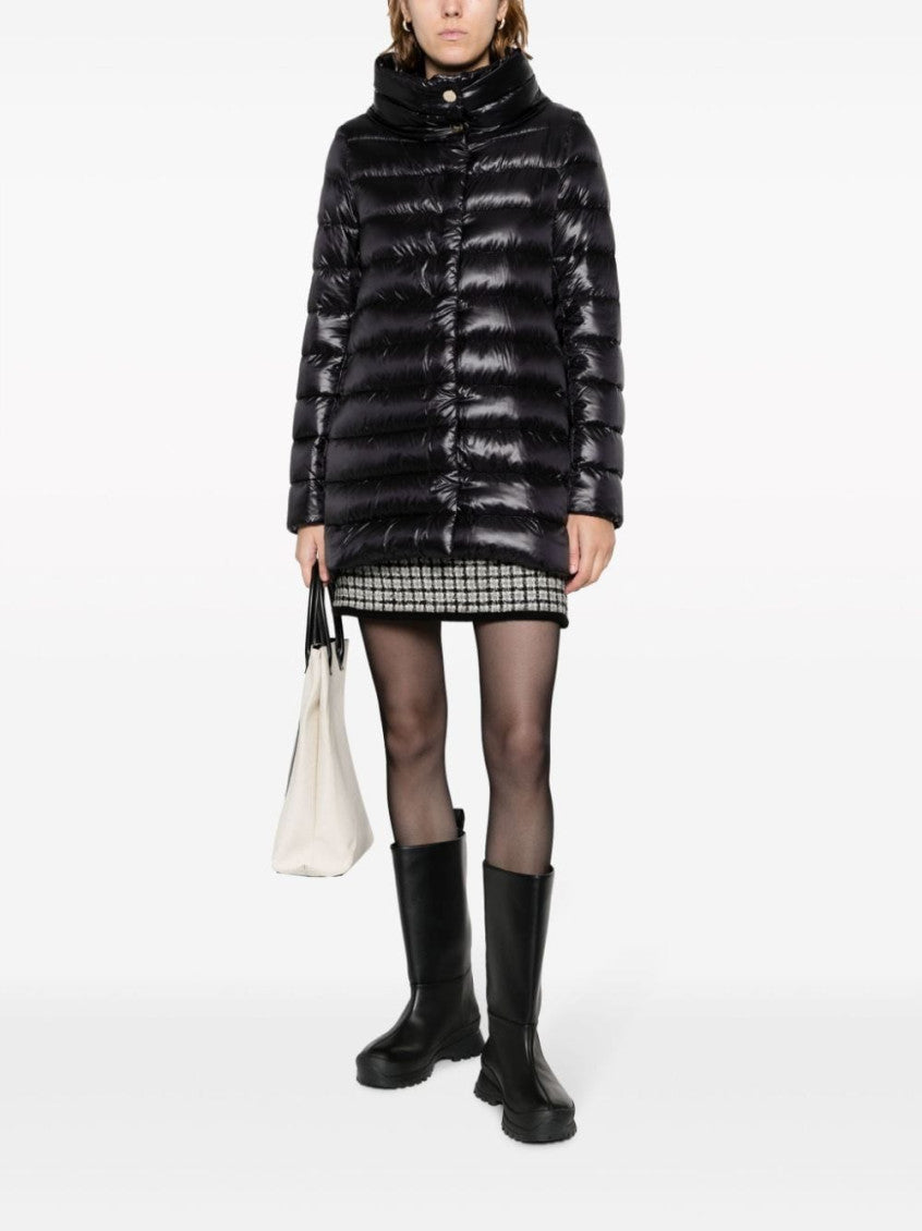 Black Amelia midi down jacket 4