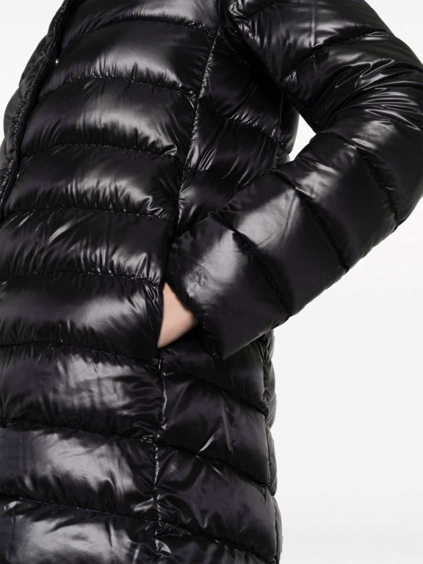Black Amelia midi down jacket 5