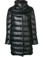 Black Dora midi down jacket 1