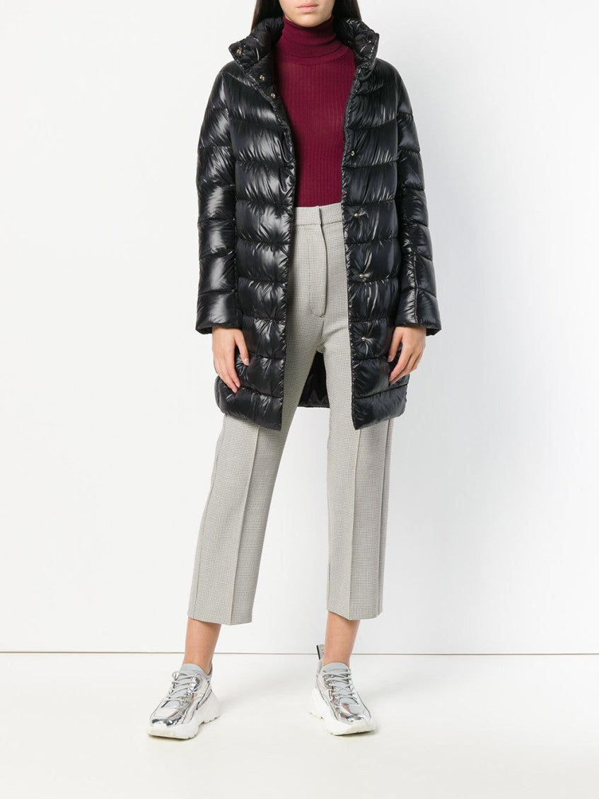 Black Dora midi down jacket 2
