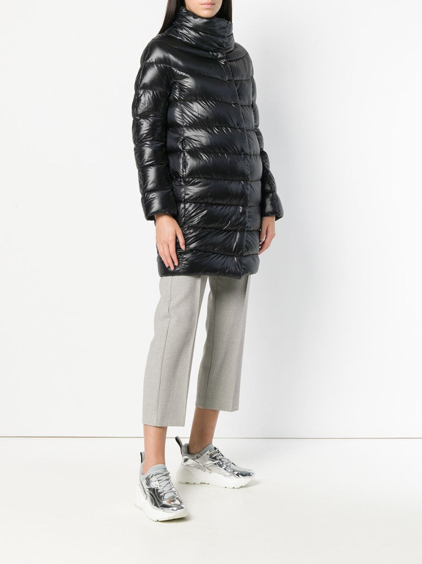 Black Dora midi down jacket 3
