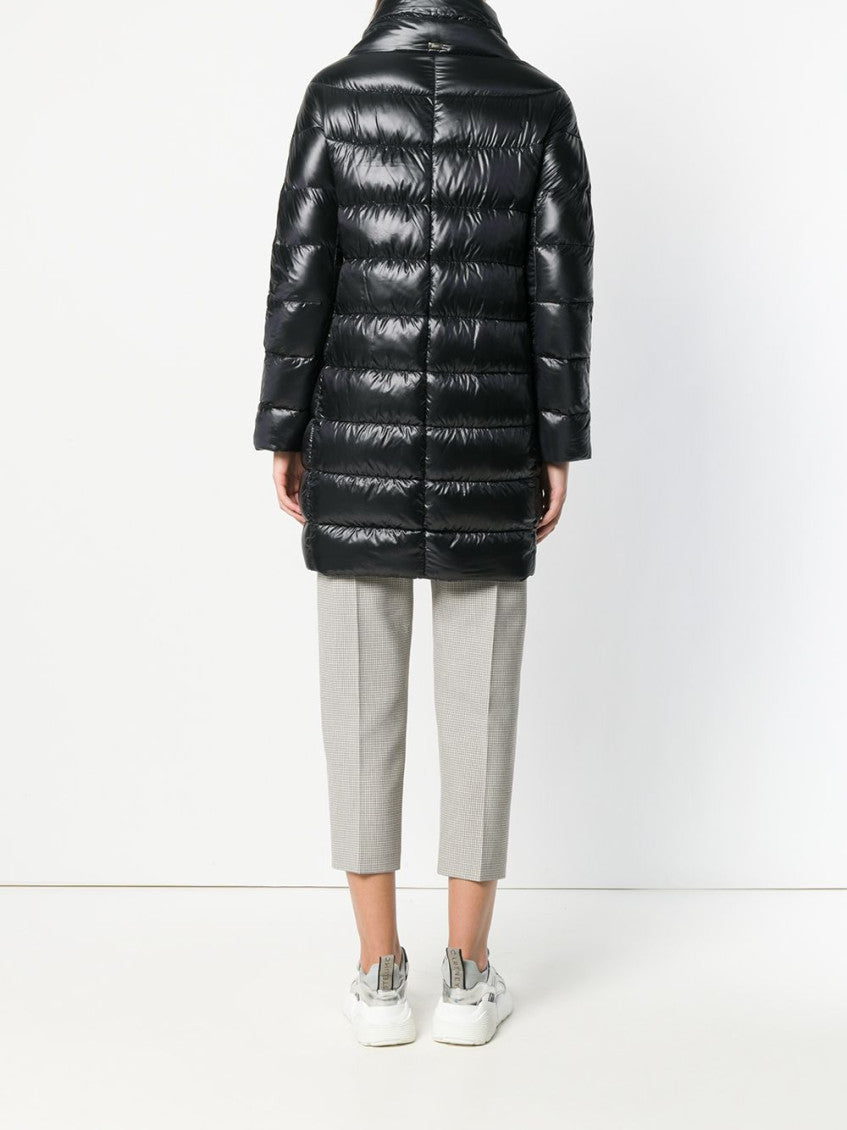 Black Dora midi down jacket 4