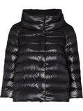 Black Sofia short down jacket 1